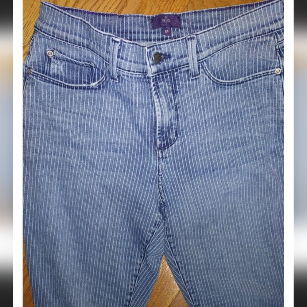 Women's Blue Striped Jeans